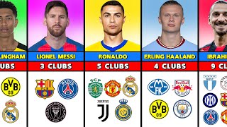 Best Footballers How Many Clubs They Played