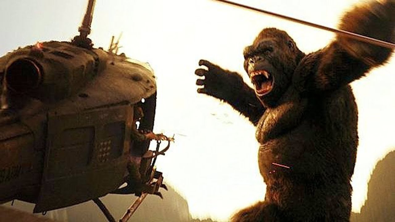 KONG Vs HELICOPTERS Is That A Monkey Scene Kong Skull Island 2017 Movie Clip HD 