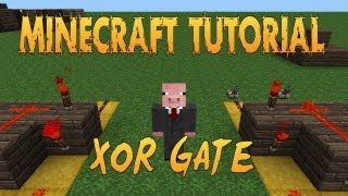 Minecraft Tutorial - XOR Gate (2 lever mechanism)