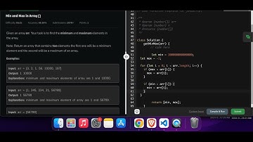 Find Min and Max in Array  | Q2 | Love Babbar DSA Sheet