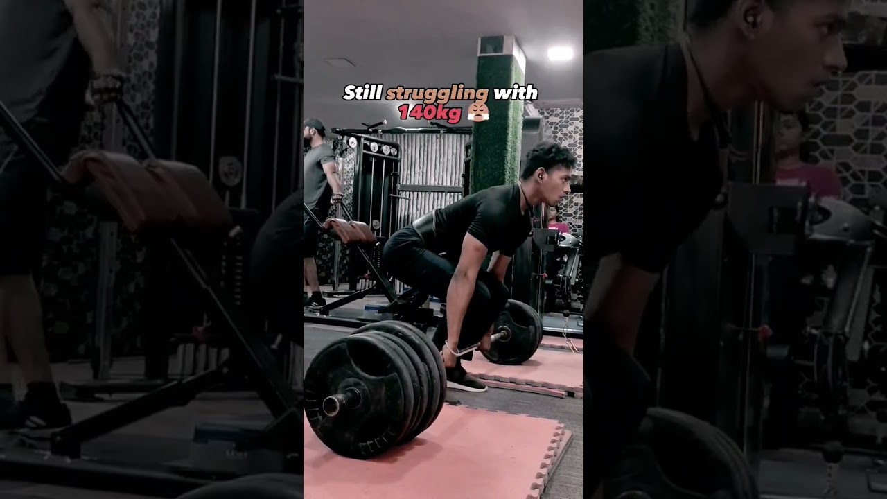 still struggling with 140kg deadlift 😤😤 #deadlift #viralvideo #trending #gymvideo #motivation #life
