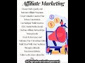 Affiliate Marketing