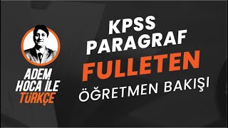 1) KPSS paragraf "FULLETEN öğretmen bakışı" / 2021 KPSS TÜRKÇE çıkmış soruları ile screenshot 5