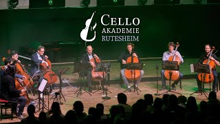 Rutesheim cello professors surprise performance - Rondo Alla turca (+ jazz-solo) Resimi