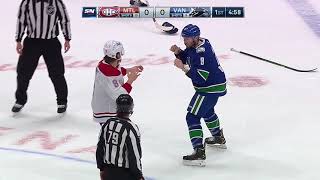 NHL Fight - Canadiens @ Canucks - Miller vs Chariot - 10 03 2021
