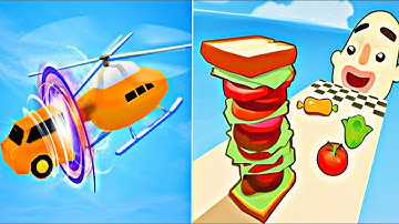 Satisfying Mobile Gameplay -Shape Shifting, Going Balls, Ball Run 2048, Sandwich Runner,Sandwich Run