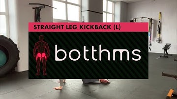 Straight Leg Kickbacks (L) with botthms Resistance Band – Booty Band Exercises botthms.com