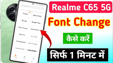 Realme C65 5g me font style kaise change kare | how to change font style in realme C65 5g 