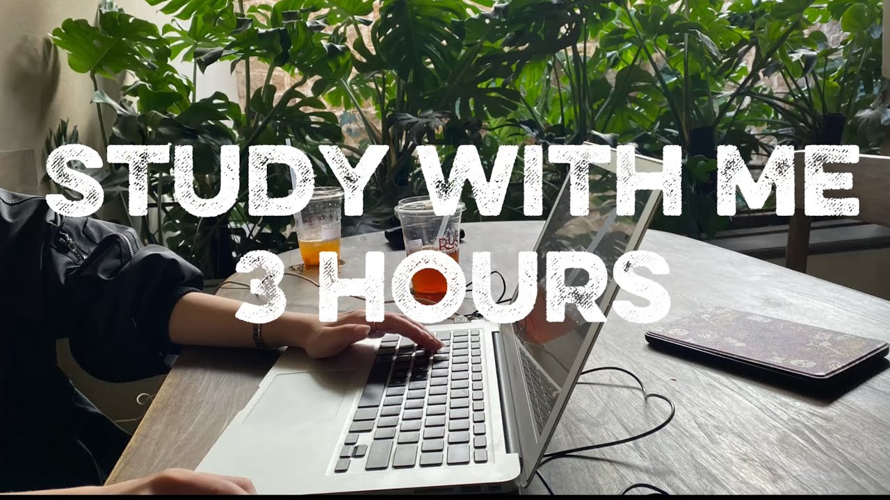 study with me 3 hours l coffee shop - YouTube