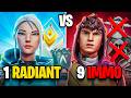 1 RADİANT VS 9 İMMORTAL ama İmmortal'lar ölürse birdaha doğmuyor! | VALORANT