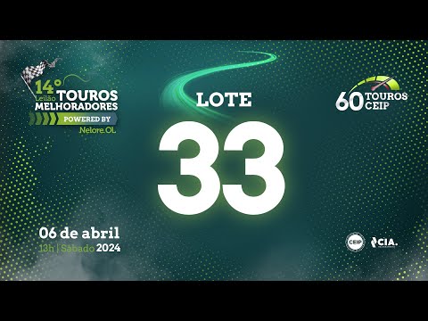 LOTE 33 V3041621 - 14º Leilão de Touros Melhoradores Nelore OL - Edição Virtual