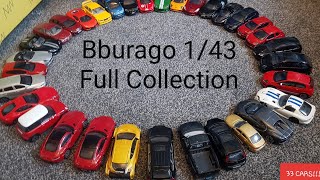 Bburago 1/43 Scale Car Collection. Full Collection! 33 Cars