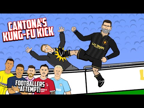 💥ERIC CANTONA KUNG-FU KICK CHALLENGE💥 Footballers Attempt (Frontmen 7.6)