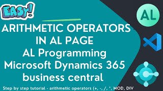 Arithmetic Operator using Microsoft Dynamics 365 Business Central | AL programming | AL Page screenshot 4