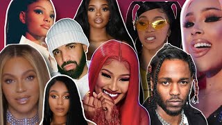 Nicki EATS BUMMY RAP GRLS!JT CHART! Bey DOES $! Halle BABY BACKLASH DRAKE SCARY!Normani NEW SINGLE!