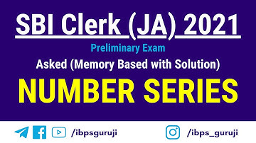 Number Series Asked in SBI Clerk Prelims 2021 with Solution | 10 July 2021 - Shift 1