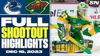 Vancouver Canucks at Minnesota Wild | FULL Shootout Highlights - December 16, 2023