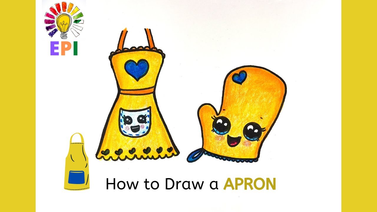 HOW TO DRAW A CUTE APRON EASY PAINTING IDEA YouTube