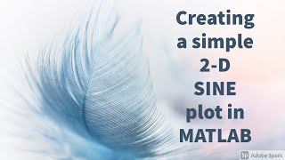 Creating a simple 2-D sine plot in MATLAB