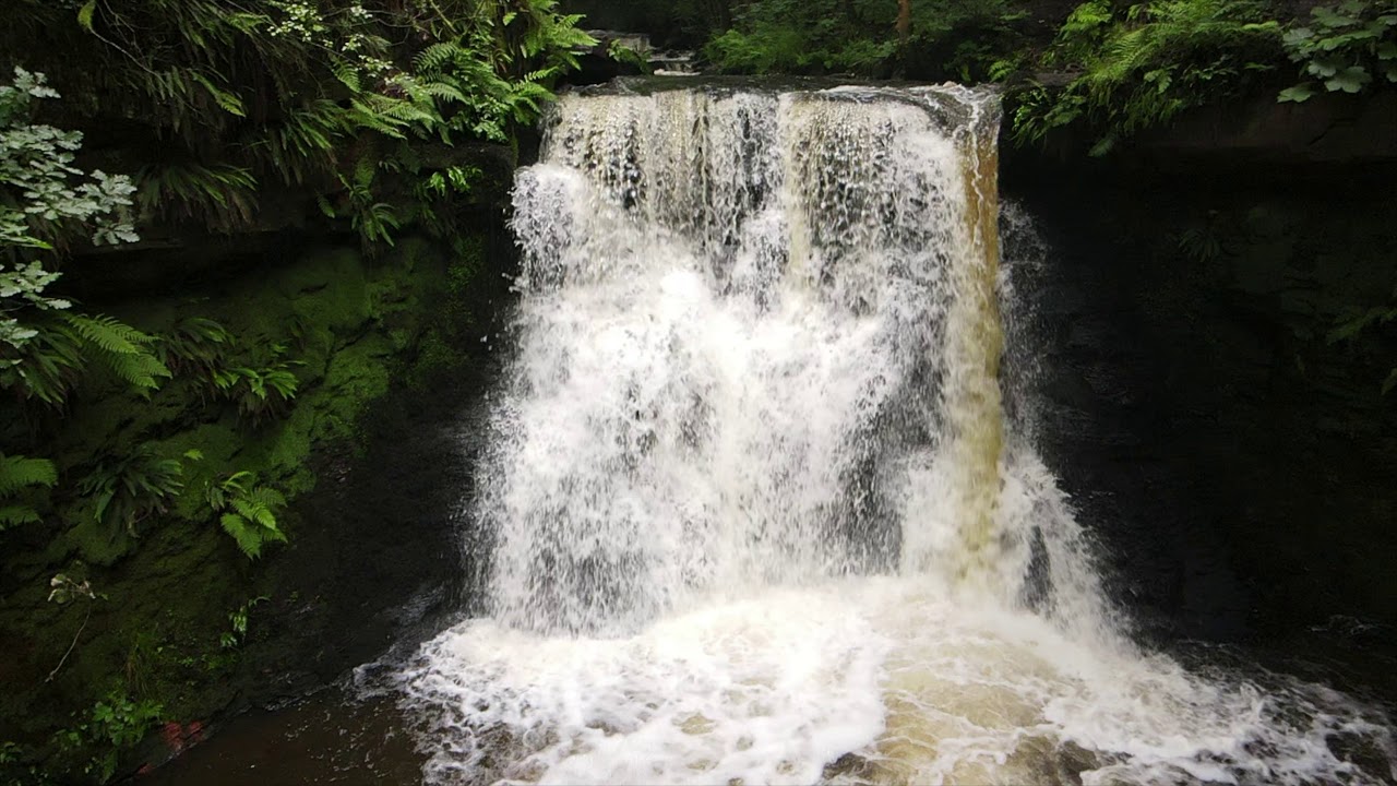 Goit Stock Waterfall, Harden. DJI Mavic Air 2 4K