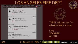 LAFD - *LIVE* Los Angeles Fire Department SCANNER Radio // FIRE & EMS // 27-Jun-2026 // LA CAPTAIN