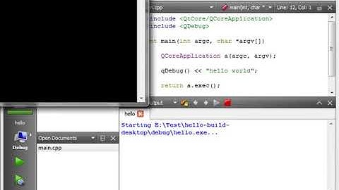 C++ Qt 02   hello world