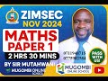 ZIMSEC MATHS PAPER 1 NOVEMBER 2024 WITH ANSWERS|Mugombi Online School | Sir Mutahwani