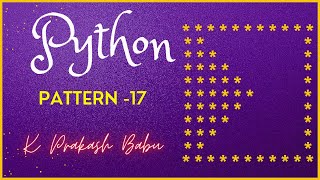 PYTHON PATTERN PROGRAM 17