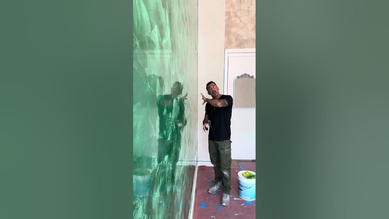 Emerald green plaster, darker colors of marmorino comes with