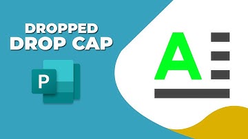 How to insert a dropped drop cap in Publisher