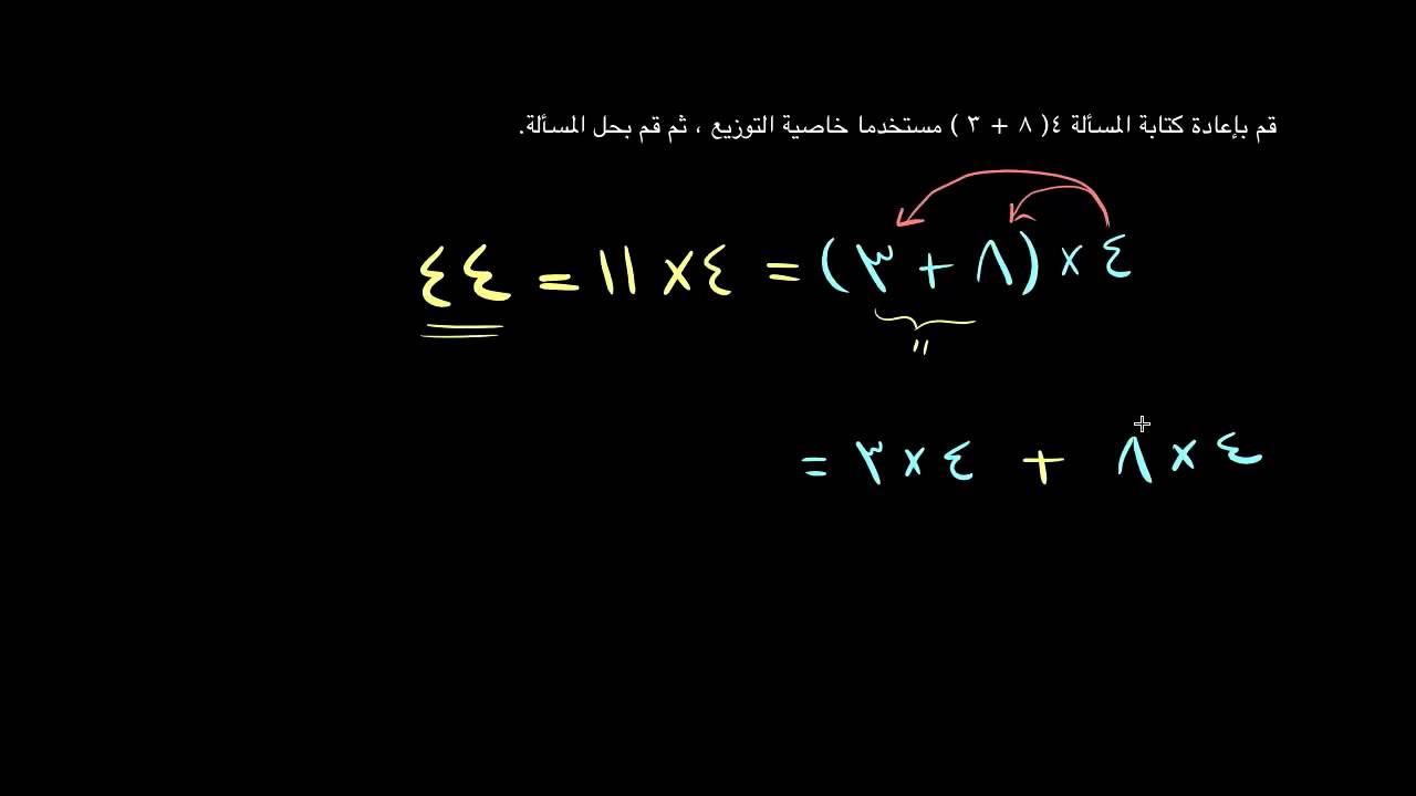 خاصية التوزيع