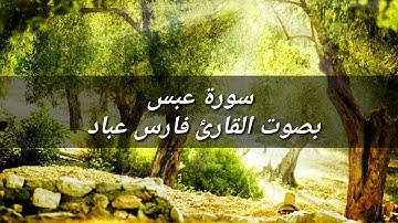 القرآن الكريم: سورة عبس  بصوت القارئ فارس عباد/ Quran Karim : Abassa