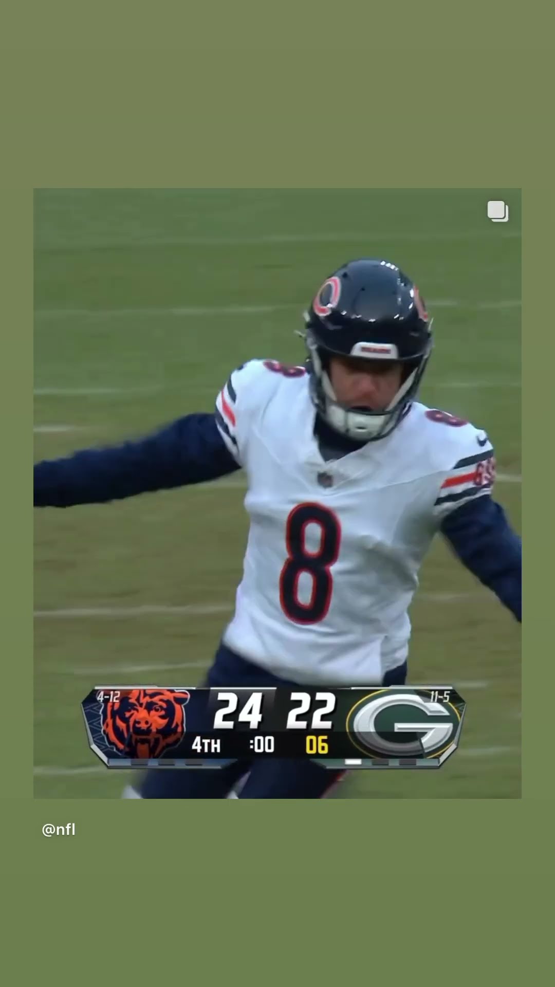 Bears win #hoodnews #CairoSantos #chicagobears #greenbaypackers #NFL #football #omg #how #wow #win