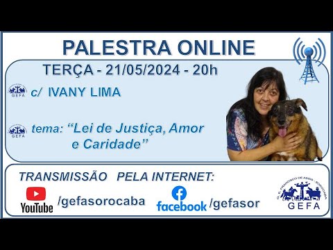 Assista: Palestra online - C/ IVANY LIMA (21/05/2024)