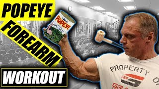 Insane Popeye forearm workout that will make them GROW