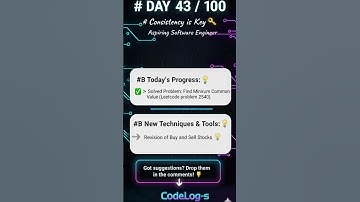 DAY 43/100 DAYS CODING CHALLENGE#100daysofcode #problemsolving #dsa #consistency #java #codeeveryday