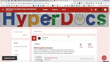 Uploading HyperDoc in Google Classroom