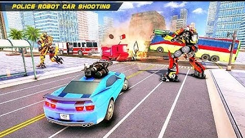 Bus Robot Car Transform War-Police Robot Games .