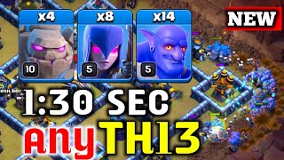 Best Th13 Strongest CWL Attack | 4 Golem + 14 Bowler + 8 Witch | Th13 Attack Strategy 2024 In Coc