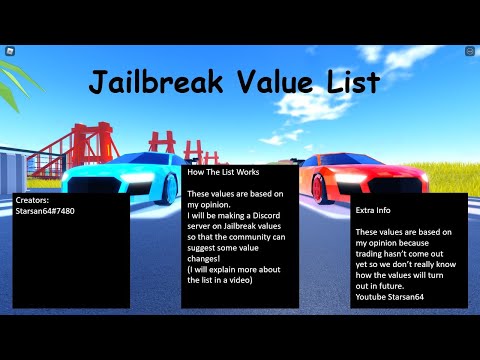 JB Values - Values  Roblox Jailbreak Trading