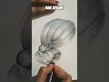 How to Draw Hair Volume Step by Step in 20sec👩‍🦰 #hairdrawing #hairvolume #sketching  #khushiartiva