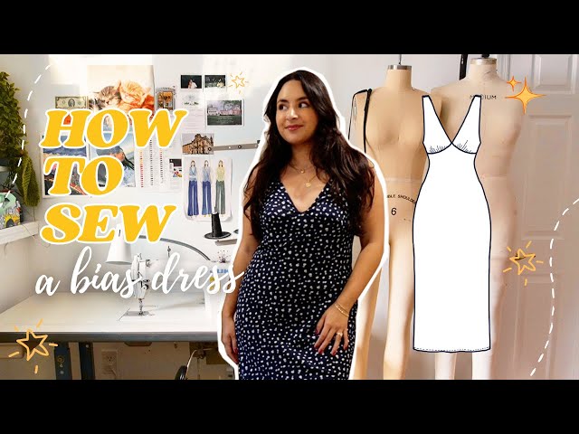 HOW TO SEW A BIAS CUT DRESS - Step by Step Tutorial - YouTube