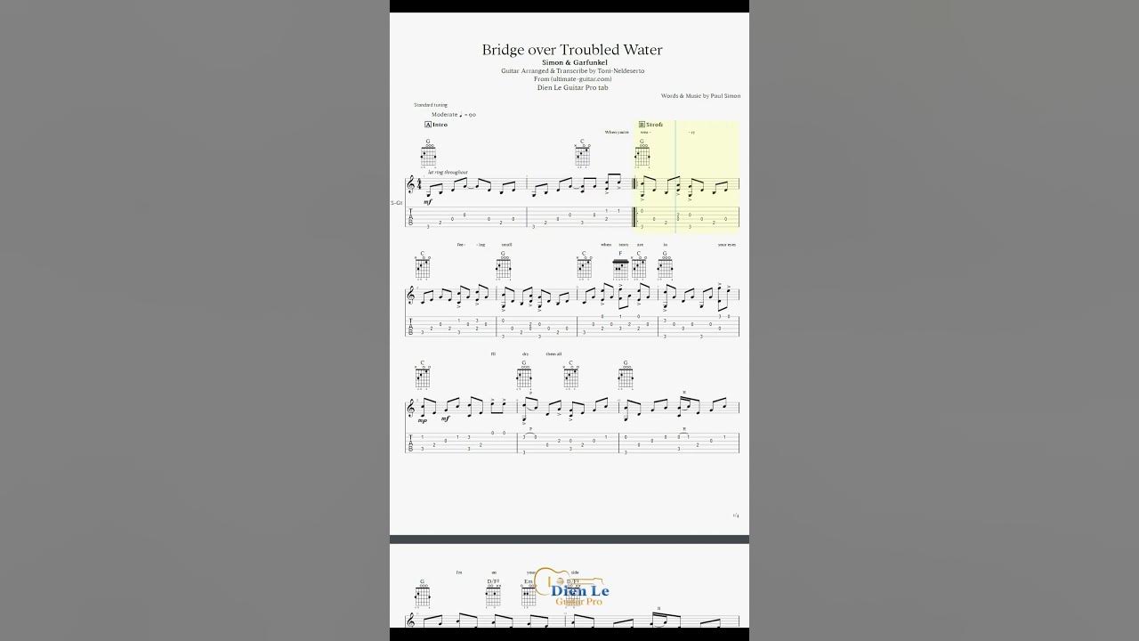 Bridge over Troubled Water (Arr for Acoustic Guitar)