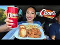 CANES MUKBANG❤️🐥 GIANT SAUCE! Full Eating video + no cuts!