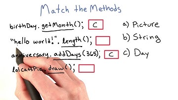 Match the Methods - Intro to Java Programming
