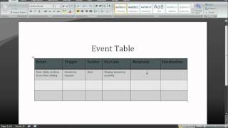 Systems Analysis Modeling- Event Tables.avi screenshot 2