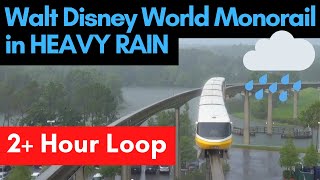 2 Hours of Heavy Pouring Rain On-board the Walt Disney World Monorail | 2+ Hour of Heavy Rain Sounds