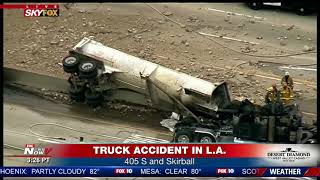 TRUCK ACCIDENT: Multiple injuries reported after wreck on 405 Freeway in Los Angeles (FNN)