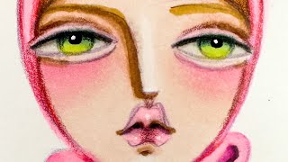 Alcohol marker coloring tutorial,  relaxing & easy! Speed coloring and timelapse for art journal 