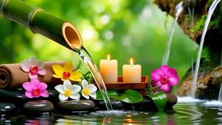 Relaxation Music: Bamboo Water Fountain + Healing Piano 🌿Deep Sleep Music, Stress Relief &amp; Calm Mind